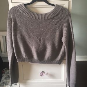 Gray Cropped Sweater